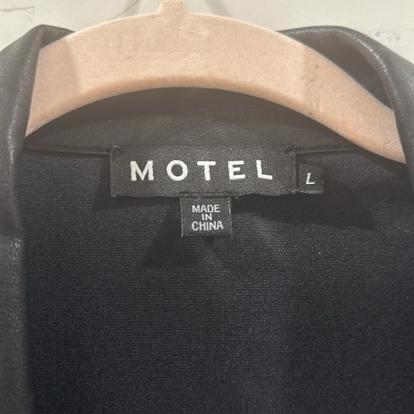 Black and brown leather jacket - Picture 3 of 4